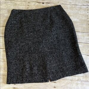 Banana Republic Black & Gray Tweed Pencil Skirt